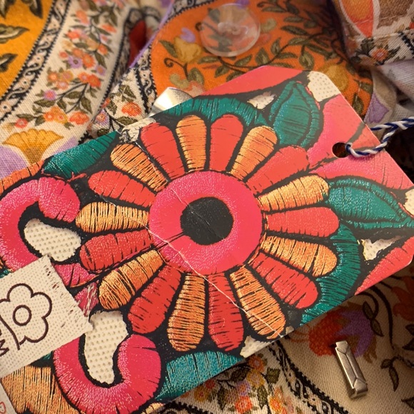 NWT Farm Rio Toscana Pleated Wide-Leg Pants xs,s ,m - Picture 8 of 9